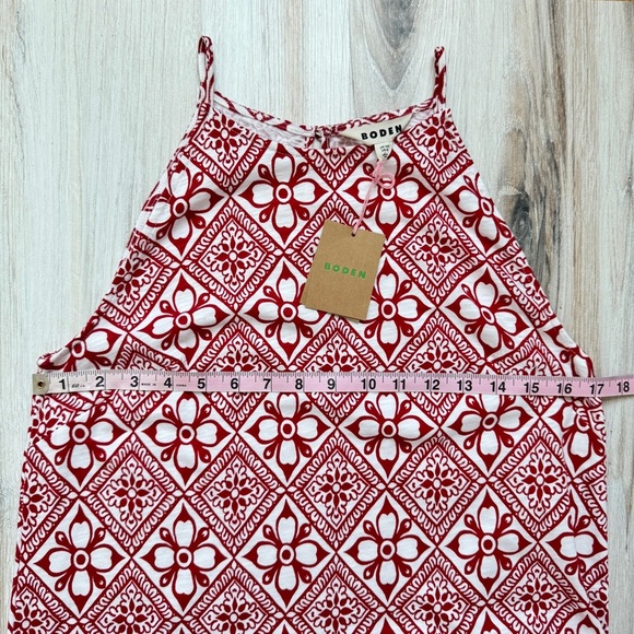 NWT Boden Halter Maxi Dress in Red Floral Tile Size 6 - Picture 9 of 14